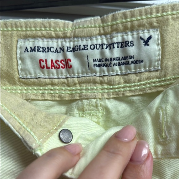 NWOTAmerican Eagle Outfitters Yellow Cargo Shorts Relaxed Fit sz34 - Picture 2 of 7
